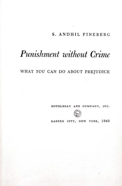 Cover of Punishment Without Crime