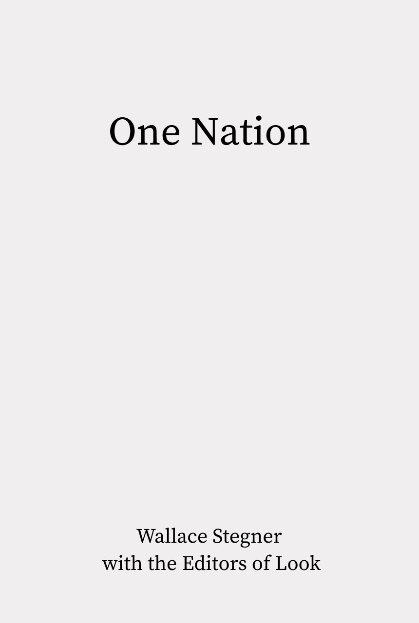 Cover of One Nation