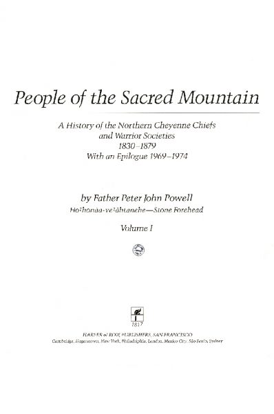 Cover of People of the Sacred Mountain