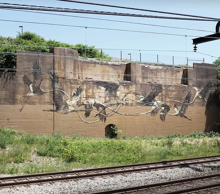 ARTIST: Faith47 INSPIRATION: Language as a boundary by Wole Soyinka. He won an Anisfield-Wolf Book Award in 1983 for his memoir Ake: The Years of Childhood, and again for Lifetime Achievement in 2013. LOCATION: Old Abutment East